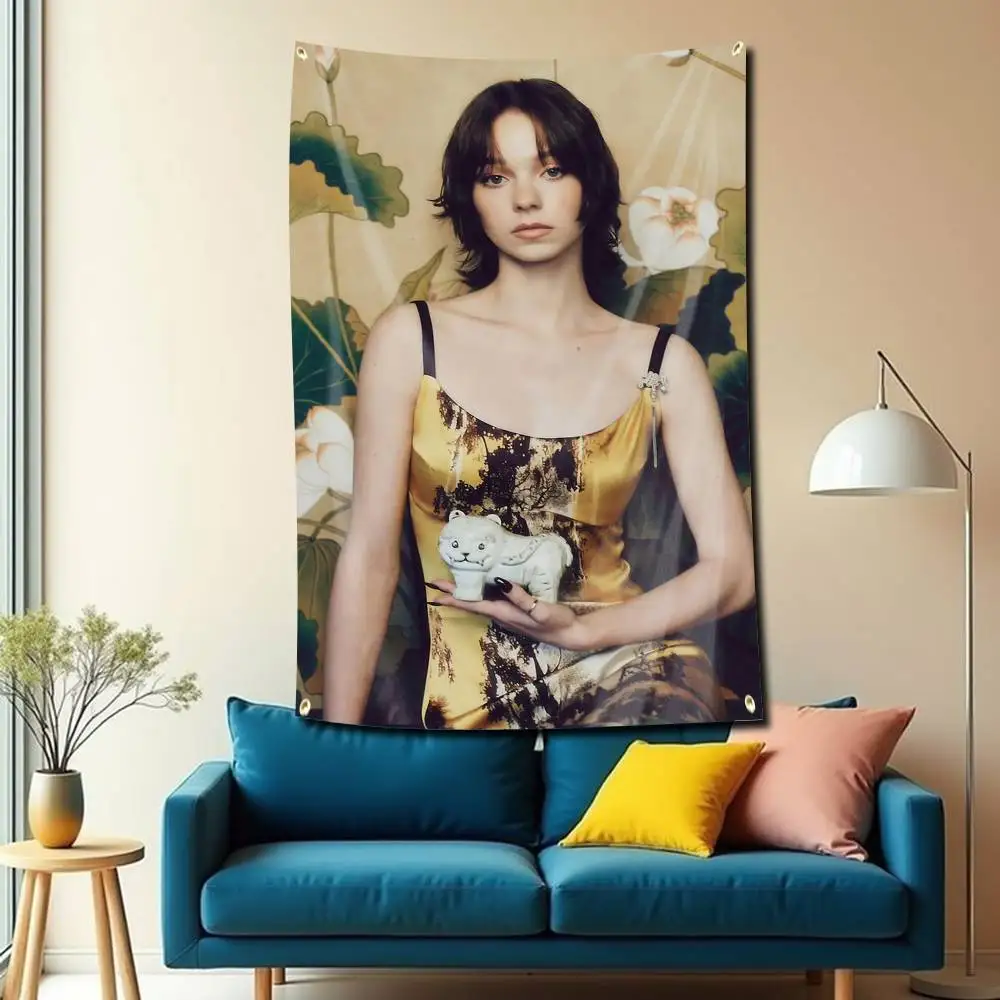 TV-WED Actor E-Emma MyerS Flag Tapestry Banner for Bedroom Living Room Outdoor Camping Custom Supported