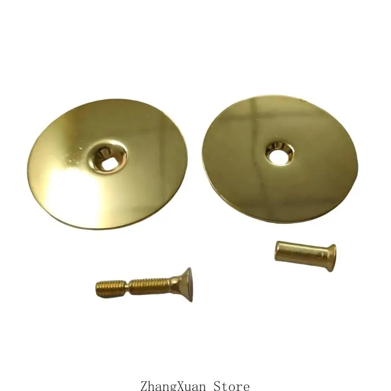 Türschloss-Lochabdeckungs-Set, zweiteilige Metallplatte für Schloss-Austausch-Reparatur 3XUF – Detail 8