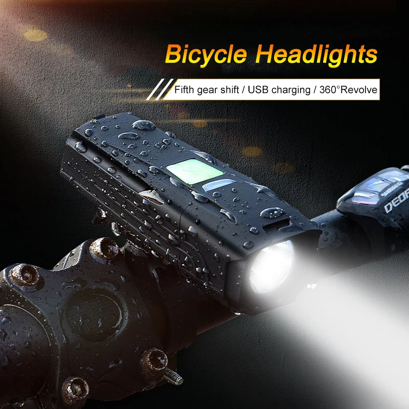 

Фонарь для велосипеда, USB, водонепроницаемый, с зумом