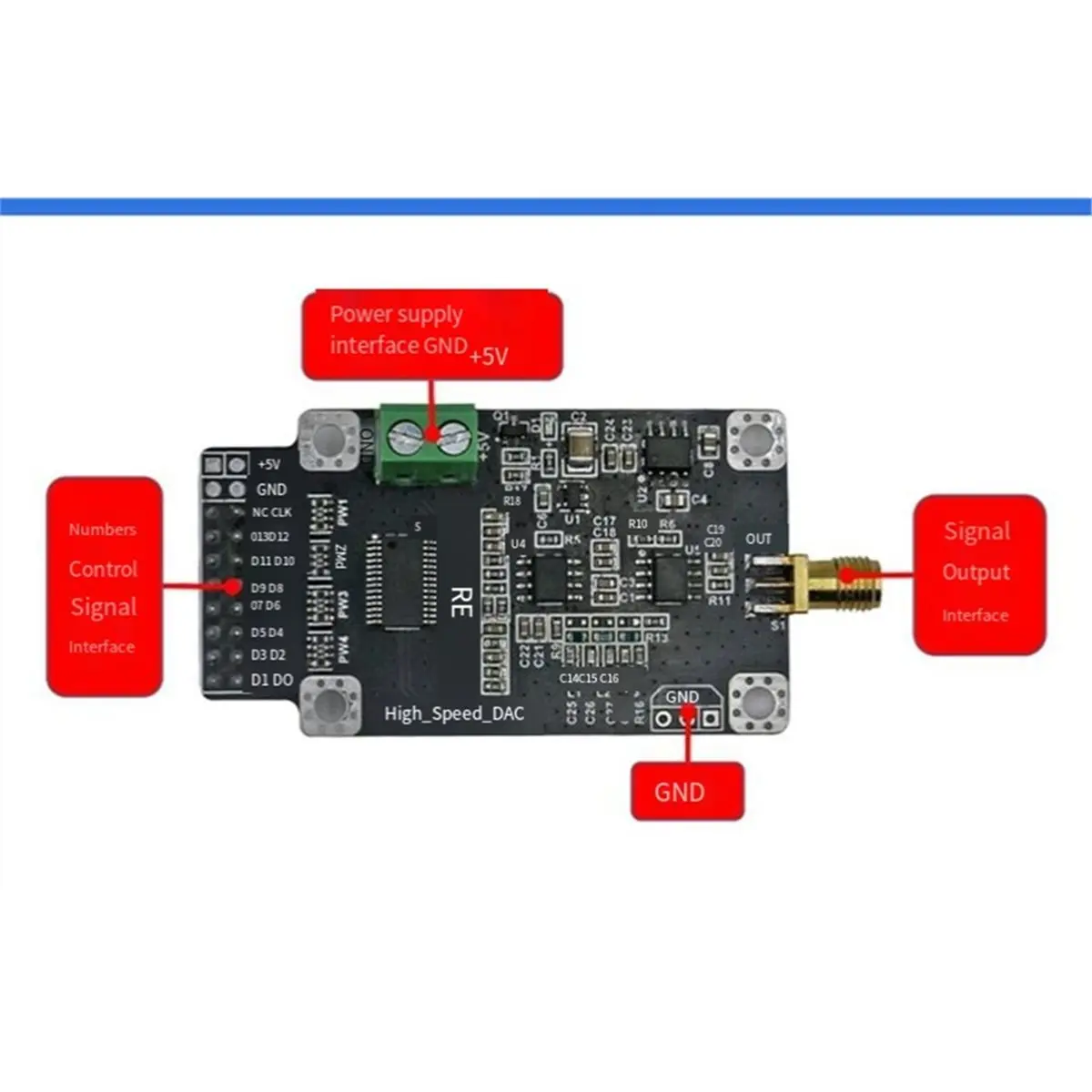 DT81 DAC904 Module for DAC Module High Speed 14 Bit 165M Sampling Waveform Generation Digital to Analog Converter