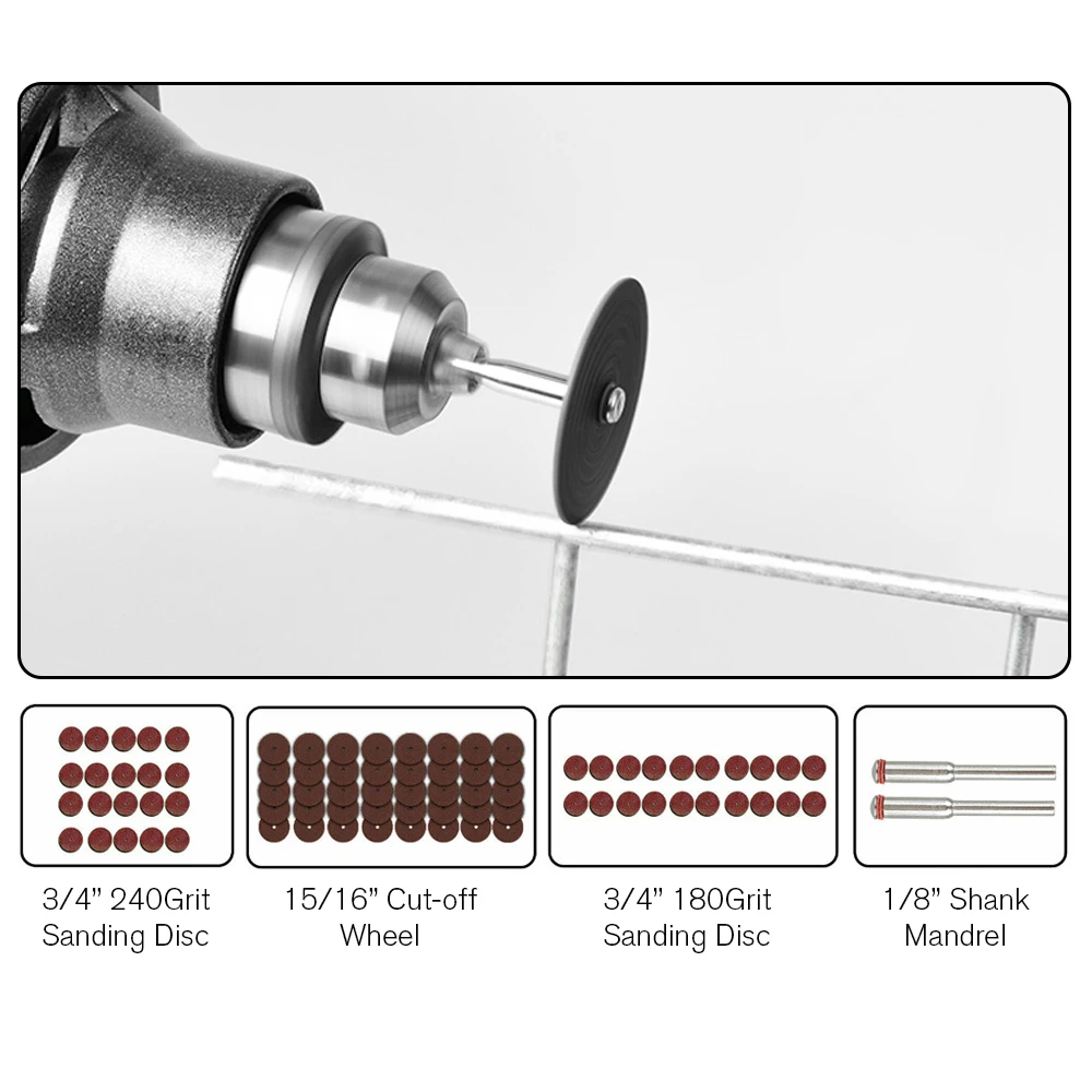 Electric Mini Drill Bit Kit  Abrasive Rotary Tool Accessories Set Sanding Polishing Cutting Engraving Heads for Dremel