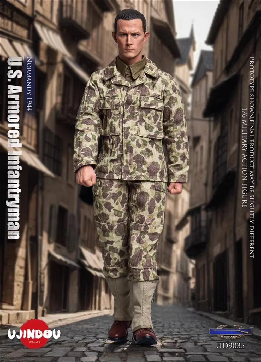 UJINDOU UD9035 US. Soldier Action Figure Mini Toys Model CAMO Uniform Coat Bags Accessories For 12