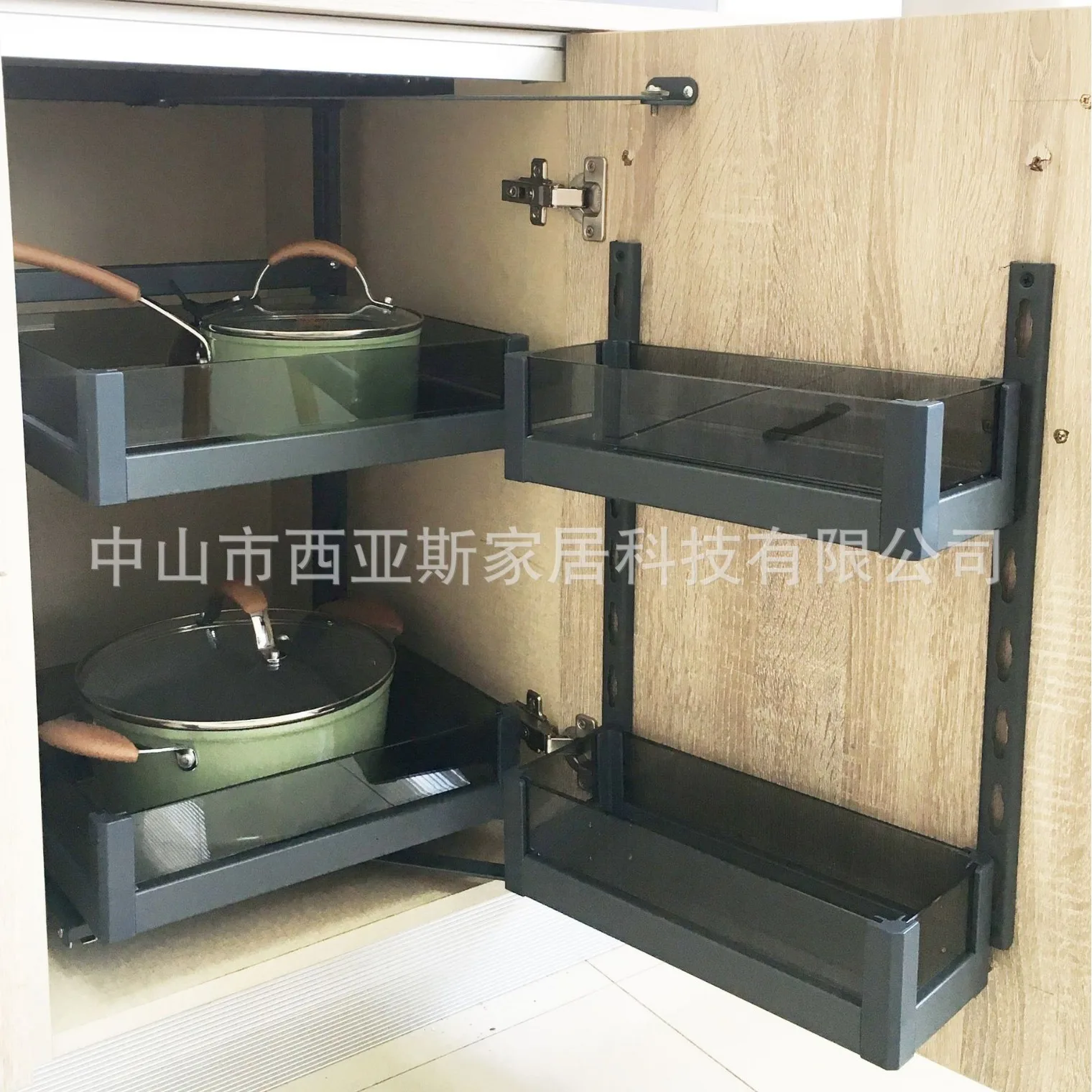 

Aluminum alloy medium and low cabinets are linked to pull baskets, with special sizes, multi-layer large-capacity storage basket
