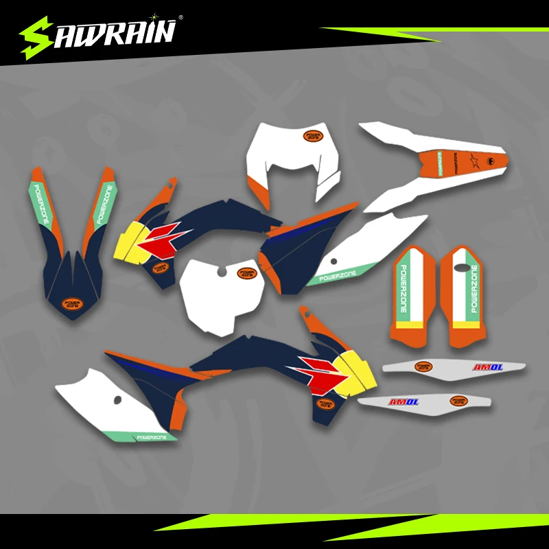 

Sawrain Motorcycle Graphics Backgrounds Decal Stickers Kits for KTM EXC XCW SXF 13-15SXF 14-16EXC 003