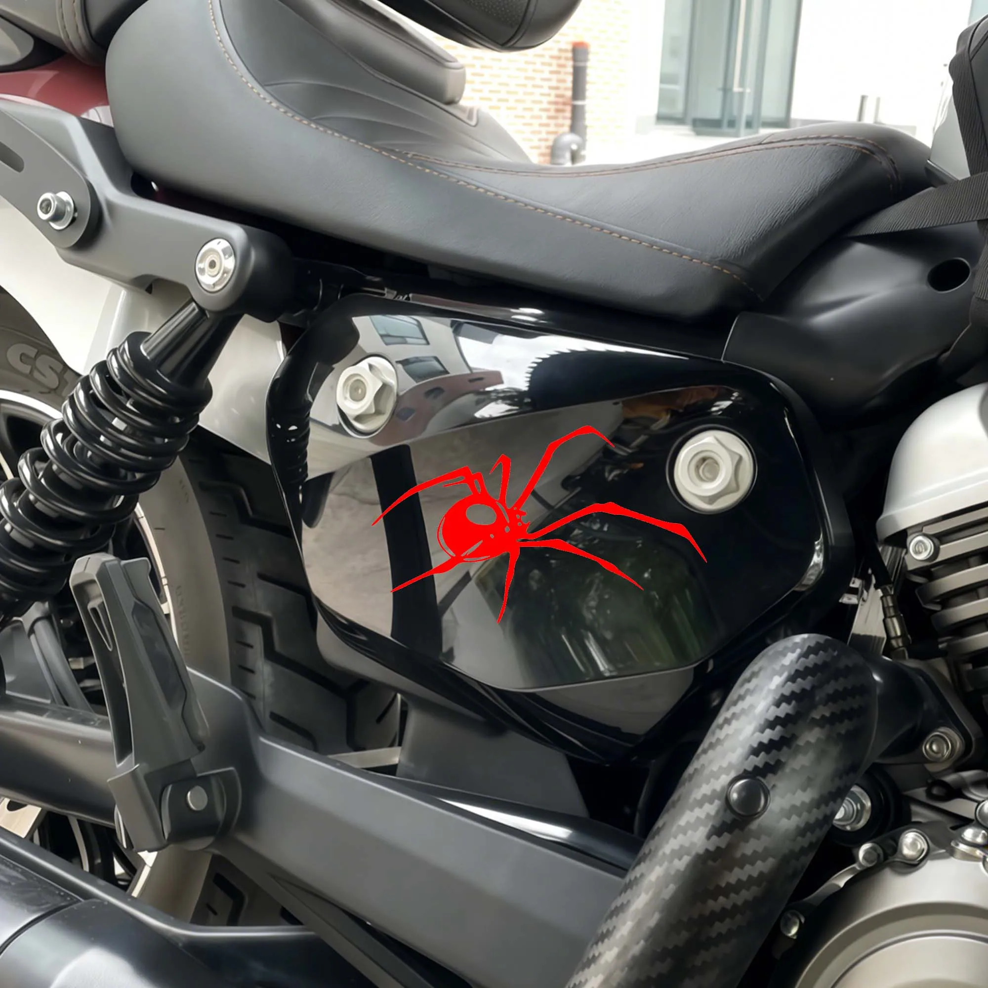 1pc Spider Car Accessories Exterior For Motorcycle Helmet Decor Decorative Stickers Car Window Rearview Mirror Decals