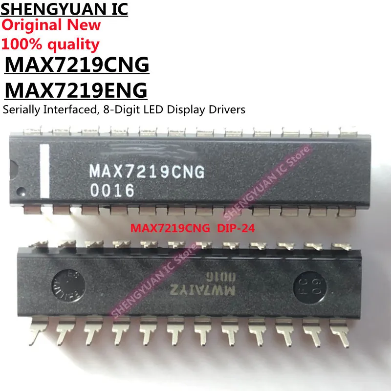 5pcs MAX7219CNG MAX7219 MAX7219ENG DIP-24 Serially Interfaced, 8-Digit LED Display Drivers 100% new imported original