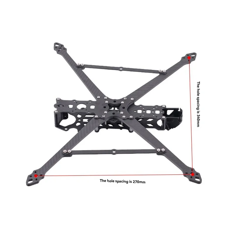 【スーパーディール】ヘビーデューティーフレームキット 10インチカーボンファイバーFPVドローンフレーム 450MMホイールベース 超長距離レーシングクロッシング