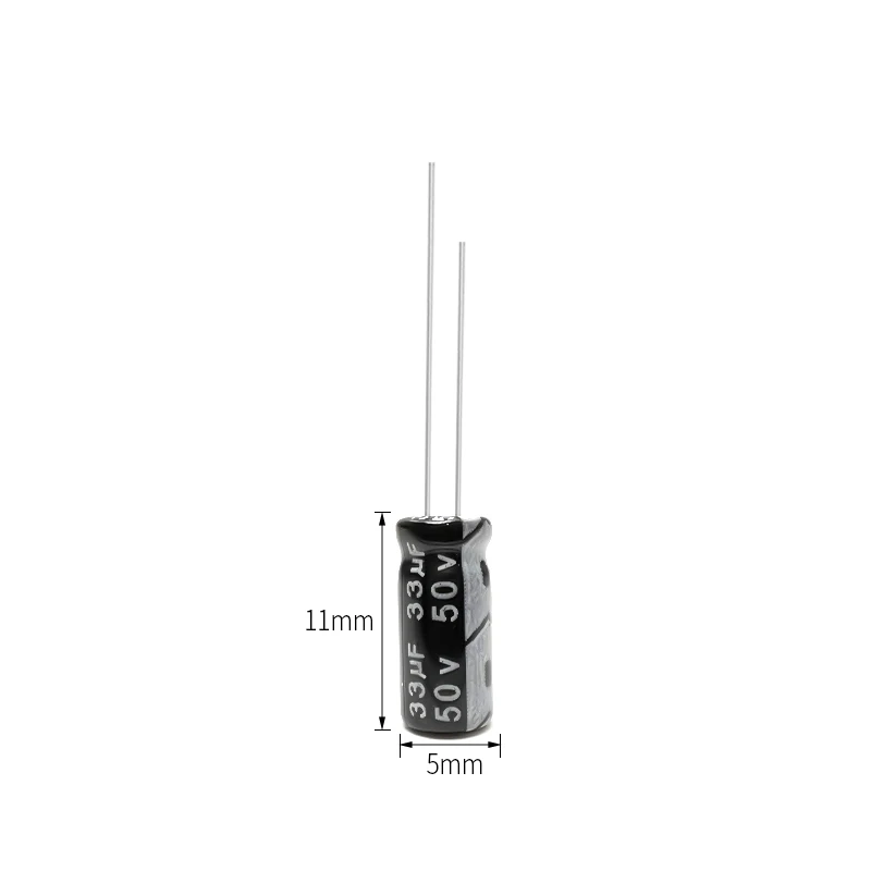 50v33uf brand new genuine long life 105 degree direct insertion electrolytic capacitor 33uf50v volume 5x11MM Through Hole