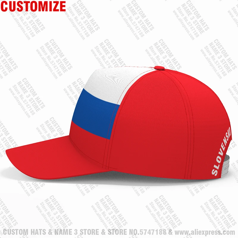 Slovakia male diy custom name number svk hat nation flag sk slovensko country slovak republic college print photo baseball cap