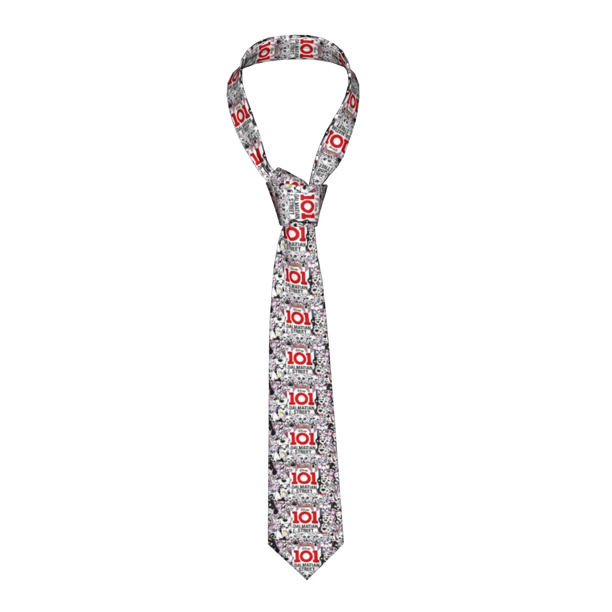 

Мужской шелковый галстук «101 далматинец» с анимационным принтом для бизнеса
