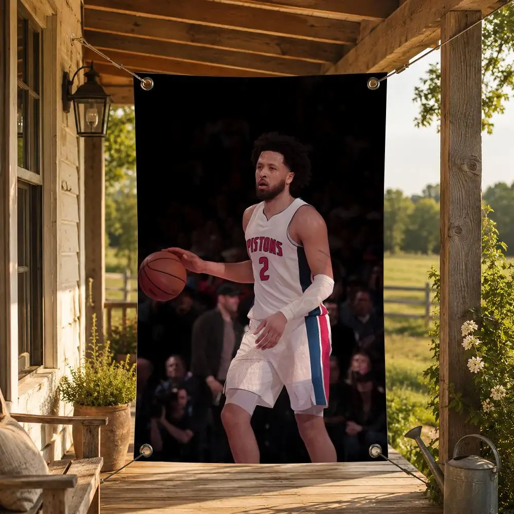 Basketball C-Cade Cunningham Flags Decorative Flag Banner for Indoor Outdoor Wall Garden Yard Porch Patio Home Party Decor