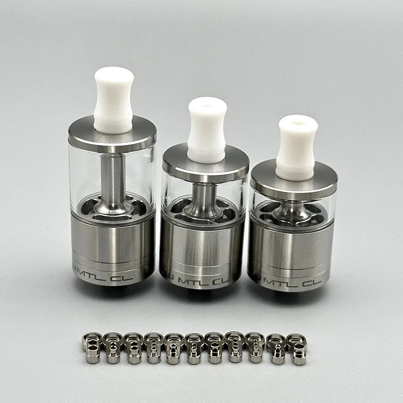 Vape Dvarw MTL CL RTA 22mm 316SS 2ml/3.5ml/5ml Vaporizador de vape de tanque reconstruível de bobina única com inserção AFC de 11 peças