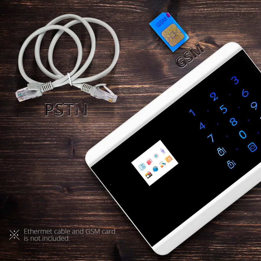 Imagem -03 - Sistema de Alarme sem Fio com Sensor de Movimento Eletrodoméstico Teclado Touch App Controle Remoto Detector Gsm Pstn 8218g