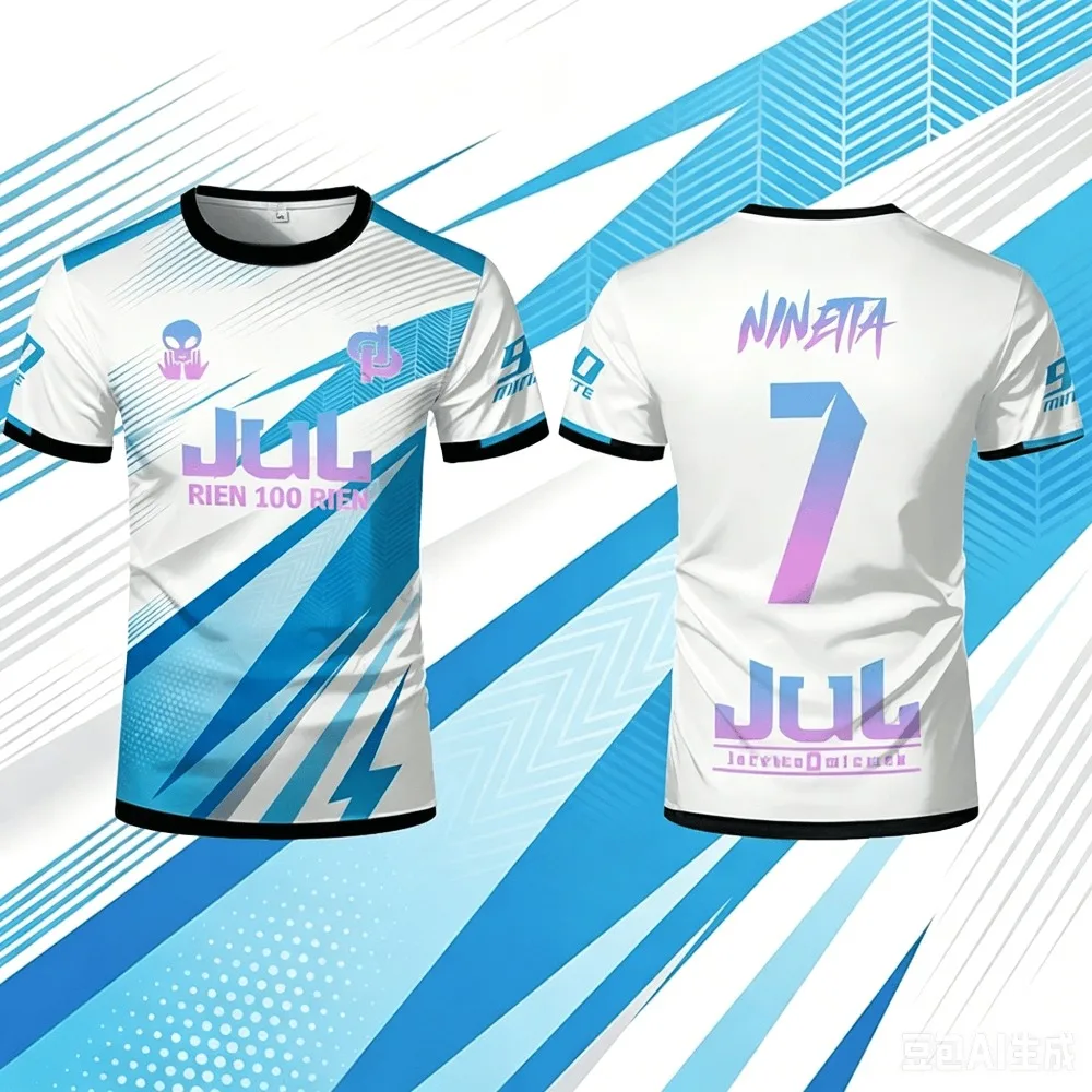 Camiseta de Verano JUL Toto Ninetta con Estampado 3D para Hombre, Talla Grande, Holgada y Transpirable, Ideal para Actividades al Aire Libre