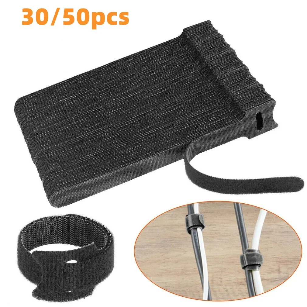 10/30/50Pcs Reusable Cable Ties Hook and Loop Cable Organizer Wire Winder Management Tape Cord Protector Phone Accessories