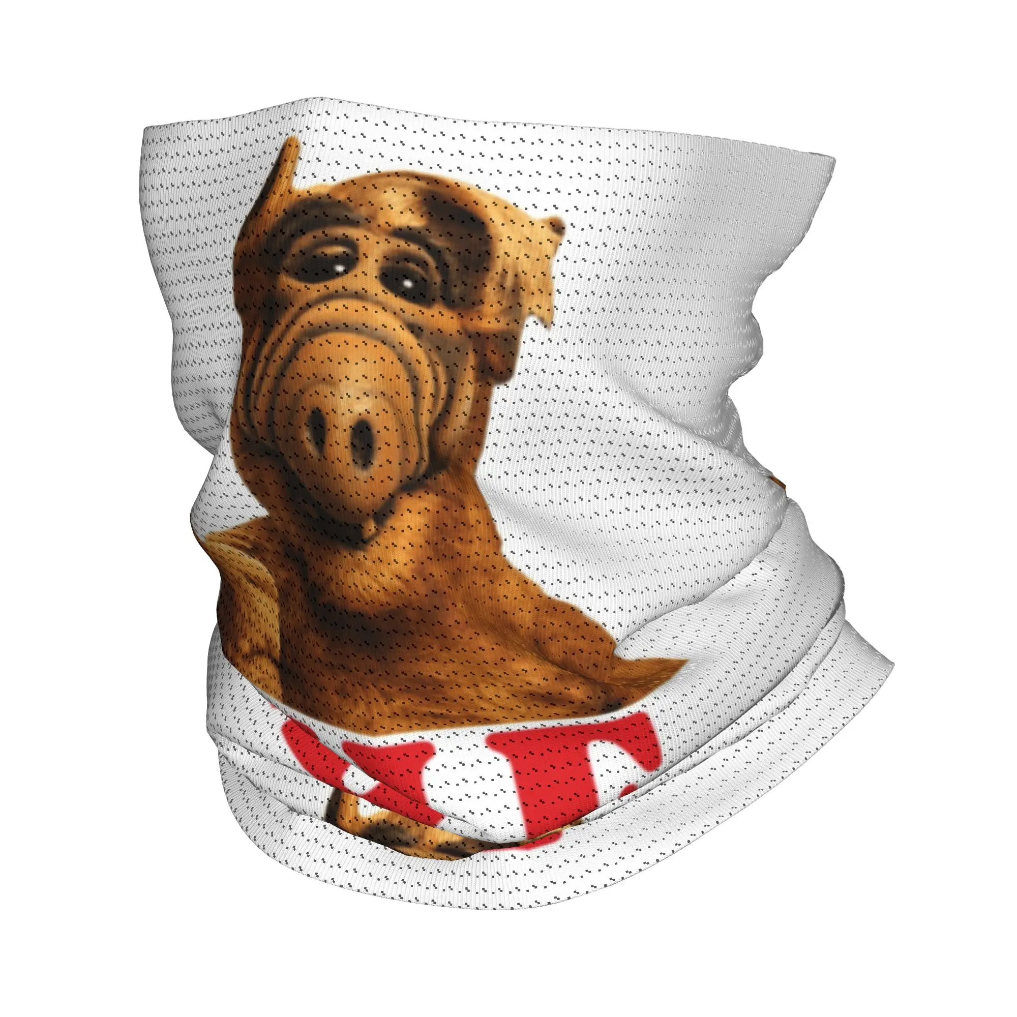 Custom Alf Thumbs Up Neck Gaiter Women Men UV Protection Winter Alien Life Form Sci Fi Tv Show Bandana Scarf for Cycling
