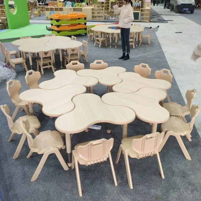 2026 Good brand adult collectible clover table, kindergarten student learning desks and chairs, tables for training