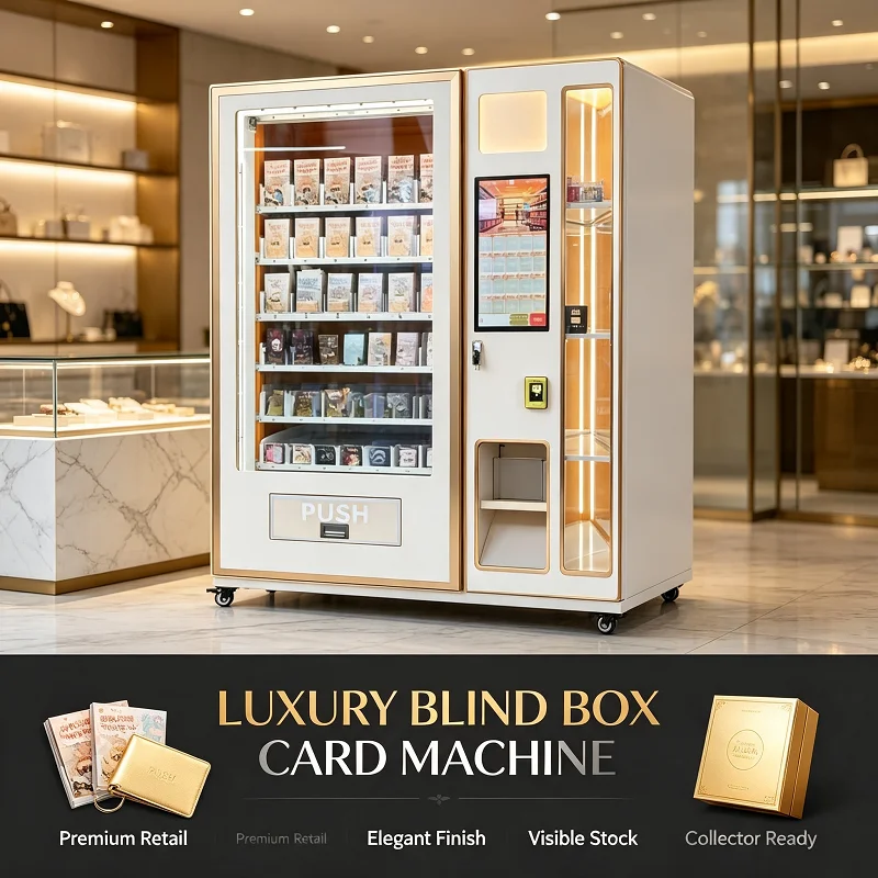 Arcade Card Vending Machine - ตู้จำหน่ายการ์ด TCG แบบบลายด์บ็อกซ์ พร้อมหน้าจอสัมผัส เครื่องจ่ายการ์ดดิจิทัล ของขวัญเกมการ์ดสะสมสุดสนุกสำหรับโซนเกมอาร์เคดสำหรับเด็ก