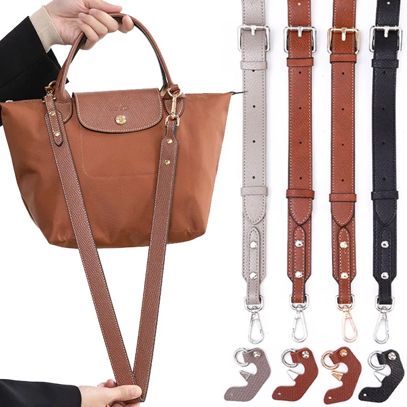 Bag Shoulder Strap for Fashion Short Handle Bag Adjustable Free Punching Modified Messenger Strap Real Leather Shoulder Strap