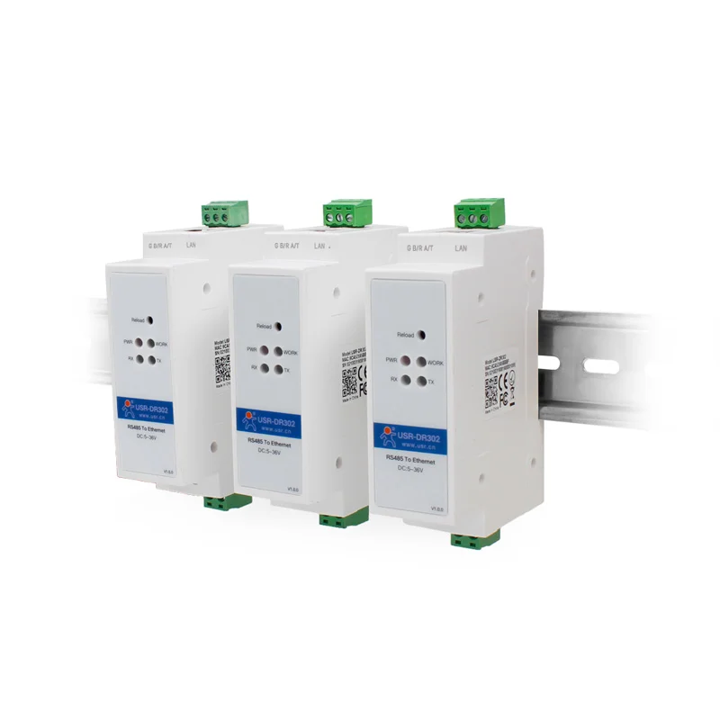 USR-DR302 din rail serielle rs485 zu ethernet tcp ip server modul ethernet konverter modbus rtu zu modbus tcp einheit 3