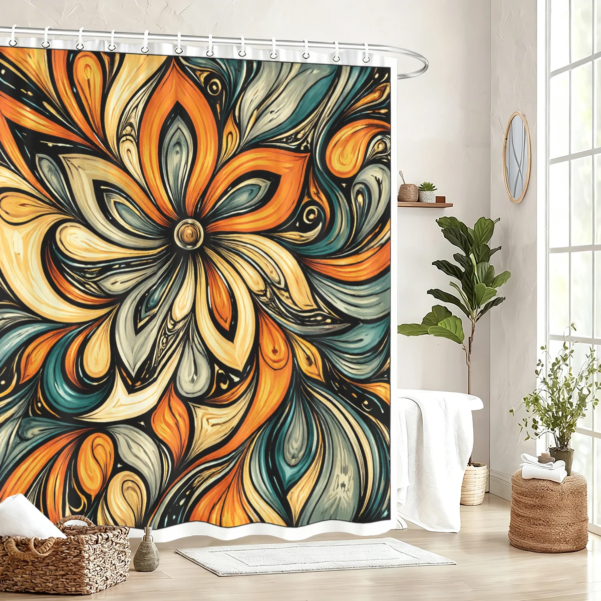 

Яркие узорчатые полиэстеровые занавески для душа - стильные печатные занавески для ванной, шикарный декор для дома