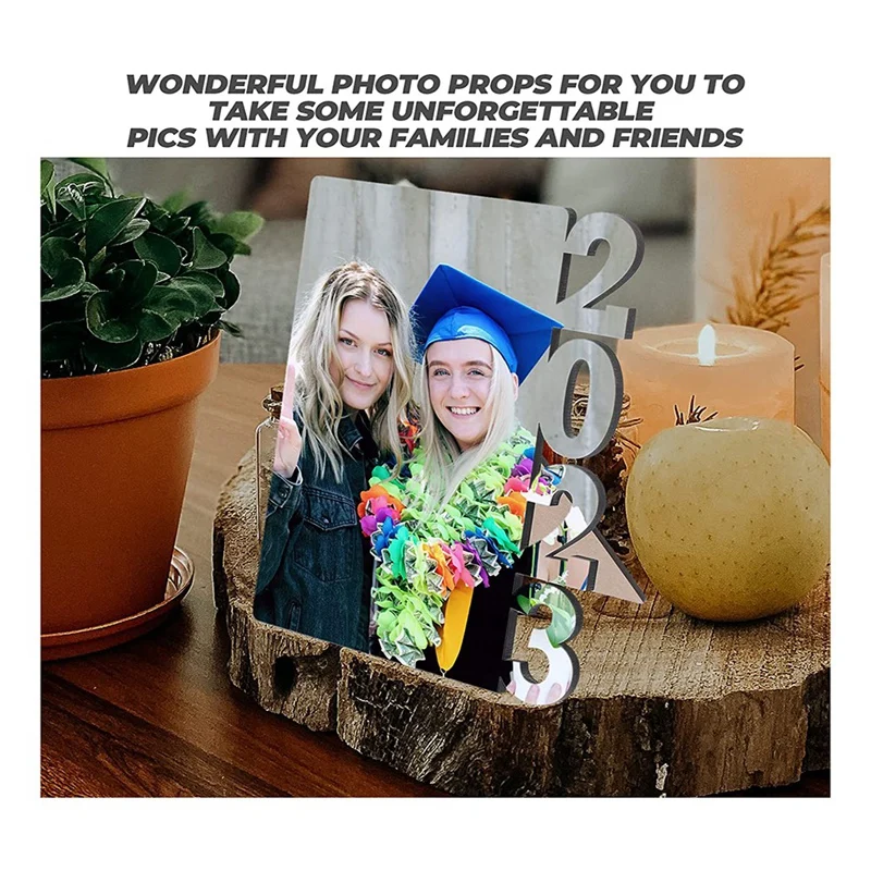 Em branco Graduação Picture Frame, Artesanato DIY, Sublimação Photo Frame, Cheer 2023, 2 pcs