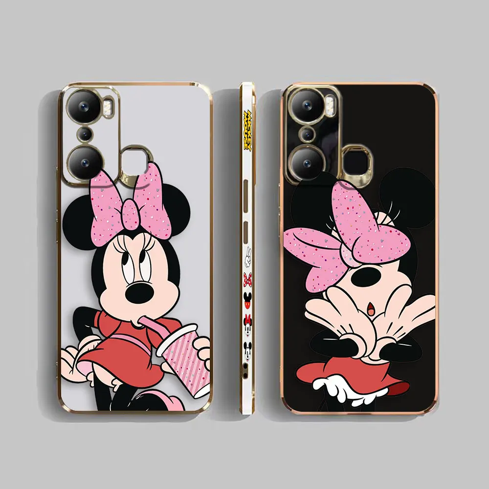 Cover Smooth E-TPU Phone Case For Infinix HOT 40I 30I 30 20 20S 20I 12 12I 11 10 10S 10I PLAY PRO Case Funda Cute M-Minnie Mouse