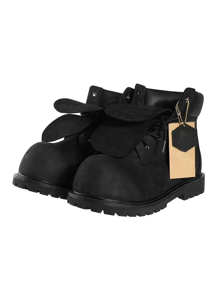 

Сапоги Paris Miey, высокие уличные рабочие ботинки, ботинки для пар, мужские и женские ботинки в стиле ретро с вышивкой, на низком каблуке