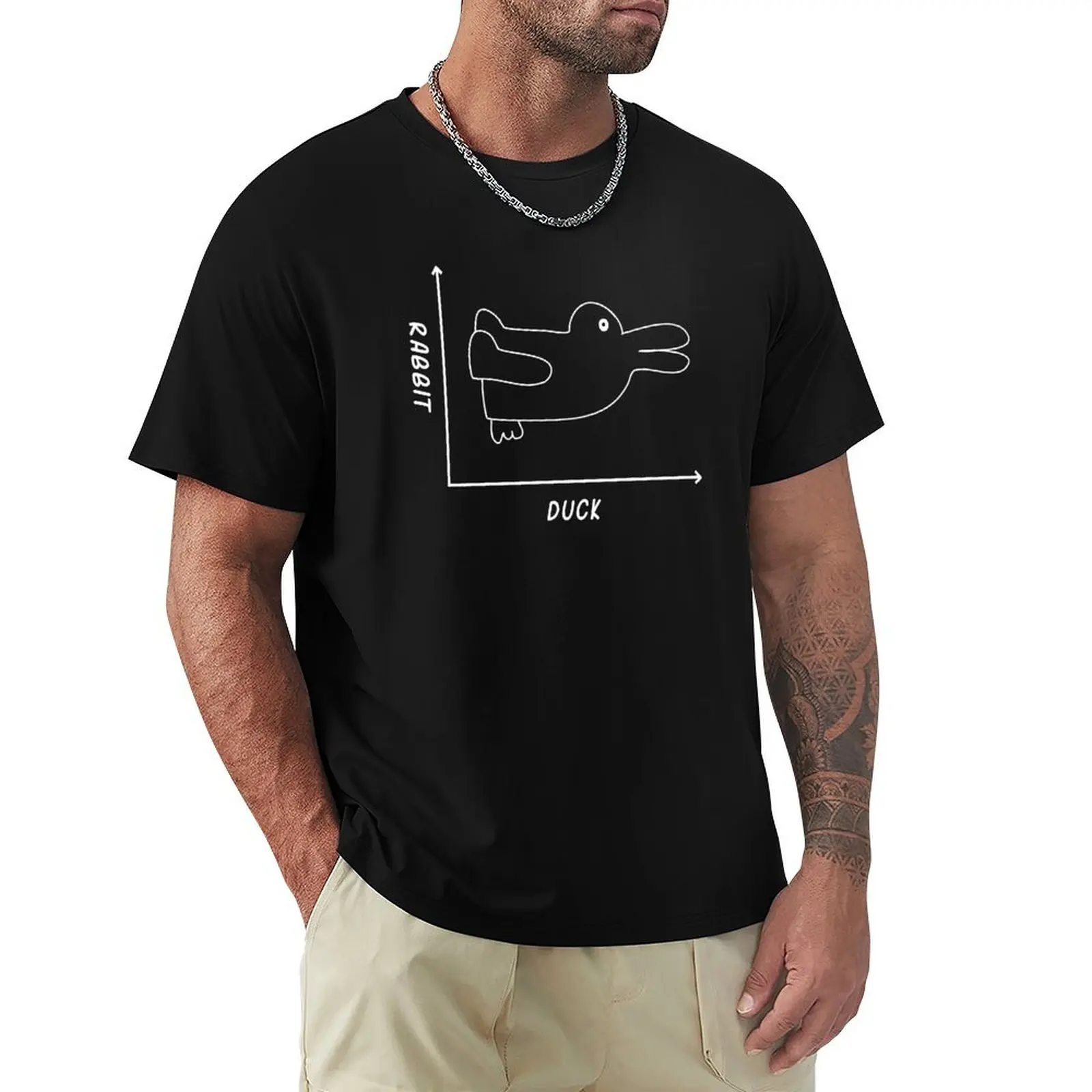 Duck/Rabbit Graph T-Shirt aesthetic clothes sports fans t shirt men