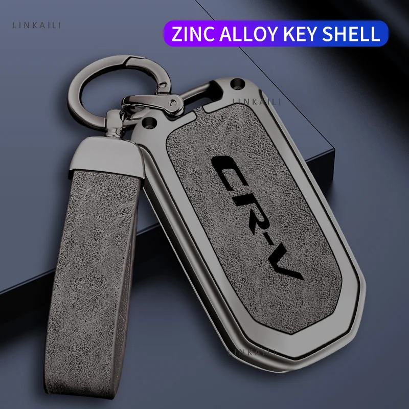 

Zinc Alloy Car Smart Remote Key Case Cover Shell Fob Holder for Honda CRV Custom Logo Protected Key Bag Auto Accessories Keyless