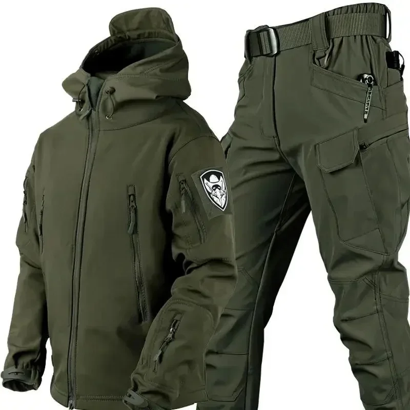 Men's Autumn and Winter Jacket, Tactical Waterproof Outdoor Fishing Hiking Camping Sportswear Jacket Warm Suit - view 3