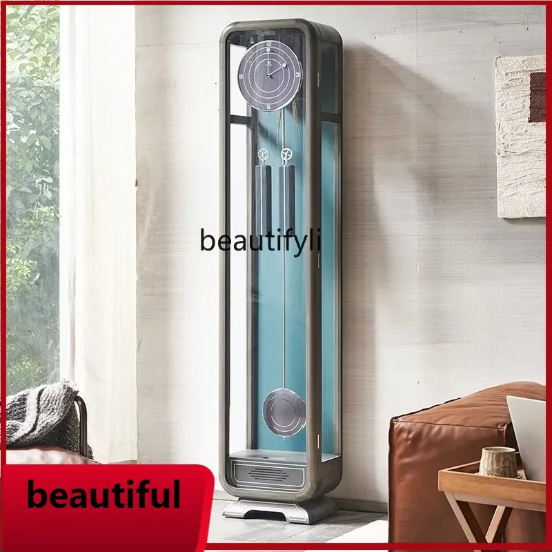 

X Modern simple and fashionable light luxury floor clock living room intelligent music time clock decorative ornament creati