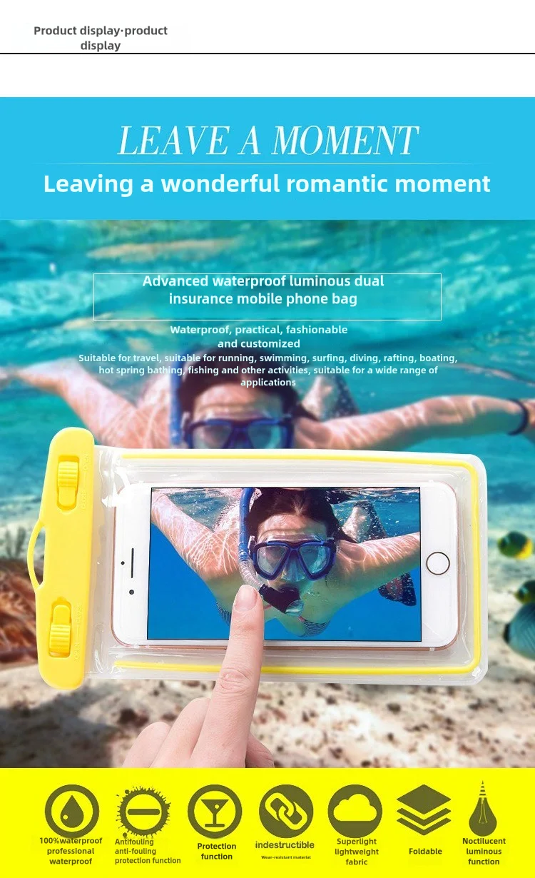 Waterproof Phone Case Universal Underwater Protector Pouch  For Iphone Samsung Xiaomi Redmi   below 6.8