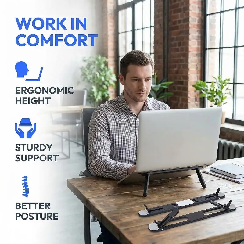 

1/2Pcs Universal Invisible Laptop Riser Stand Cooling Pad Notebook Bracket Holder Accessories