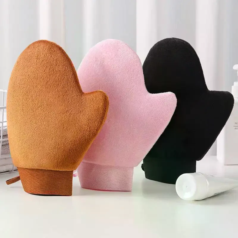 Body Lotion Glove Self Tanning Mitt Double Sided Prevents Sticky Hands Applicator Portable Quick Dry Flocking Glove