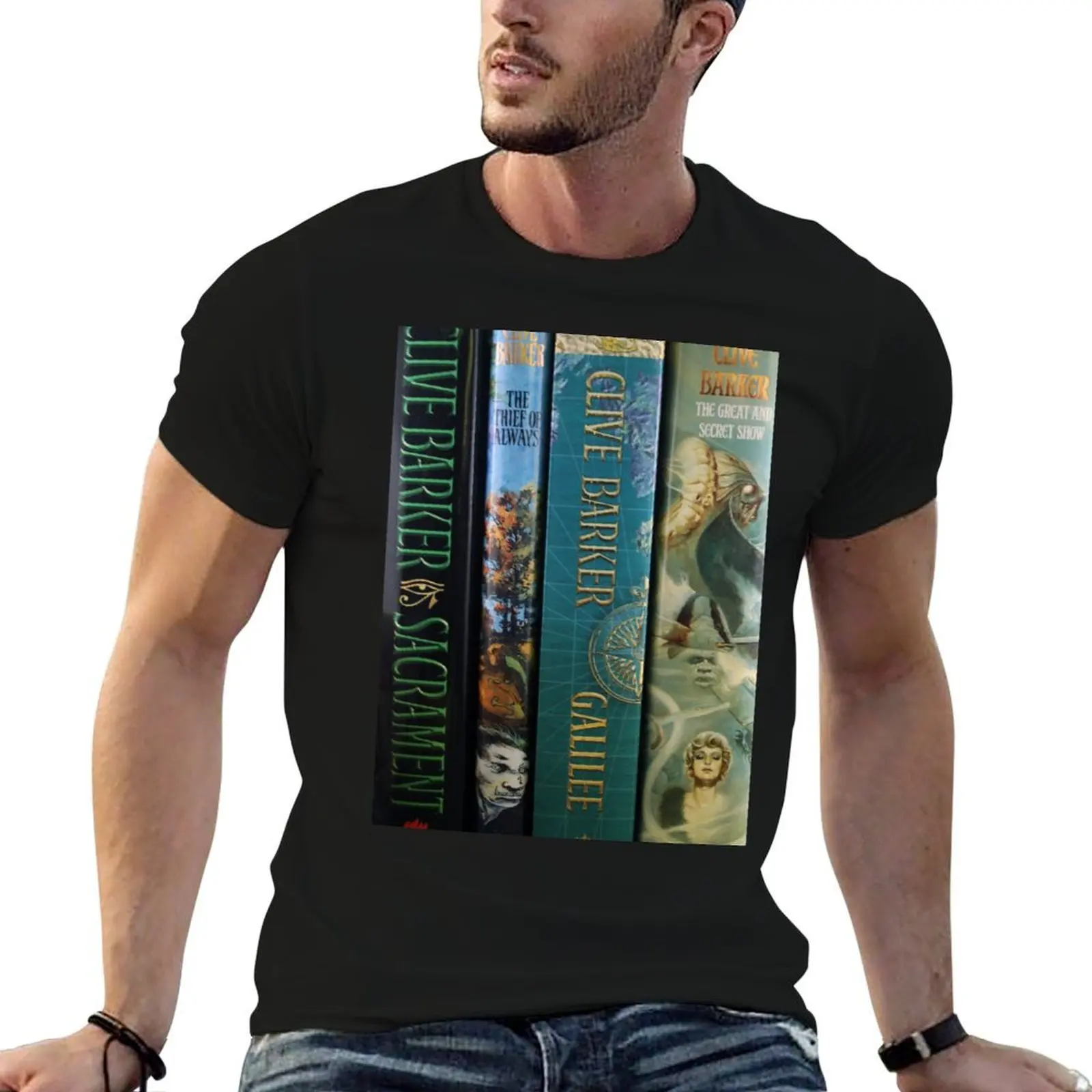 Clive Barker HC T-Shirt t shirt man plain t shirts with prints funny t shirts dark humor T-shirt