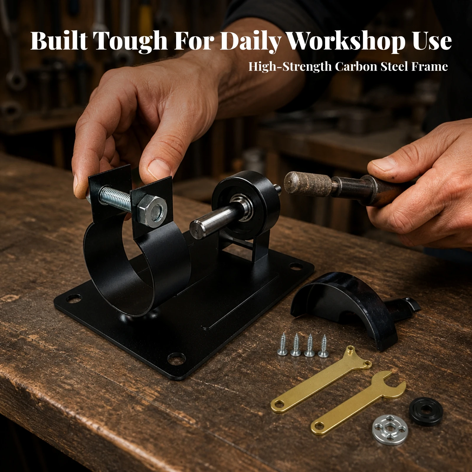 Drill Conversion Stand Adjustable Drill Stand with Clamp Mount Hardware Stable Handsunattended for DIYers, Workshop, Home Repair