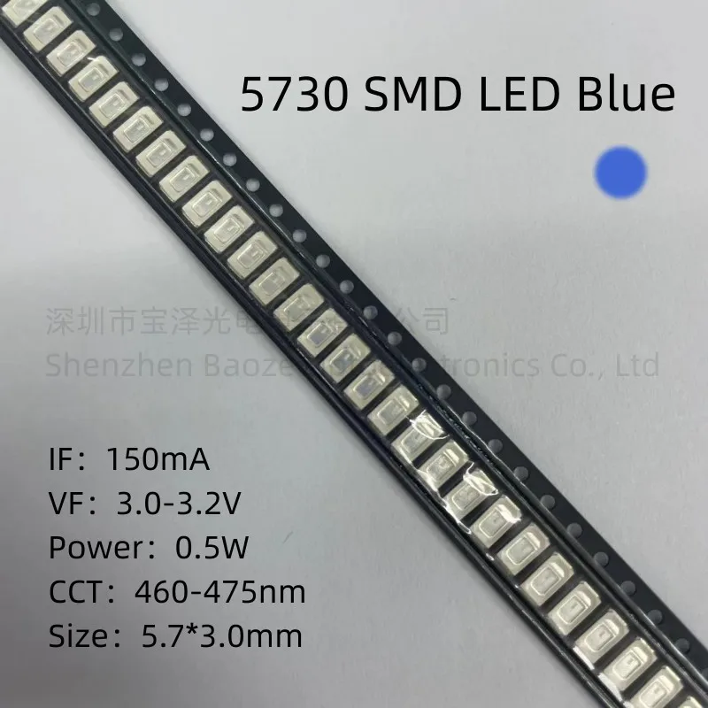 5730 0.5W SMD LED Red Yellow Green White Blue Pink 5630 Light Emitting Diode 100pcs/Lot