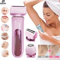Electric Shaver for Women Female Body Epilator 2 in 1 Electric Razor Bikini Trimmer Hair Removal for Face Mustache Leg Underarm