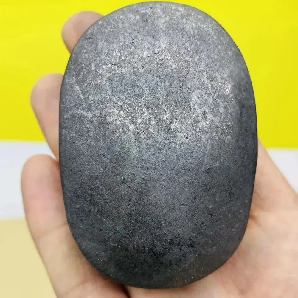 Natural Shungite Palm Stone Raw Healing Crystal for Reiki, Chakra Balancing, Water Purification, Spiritual Protection