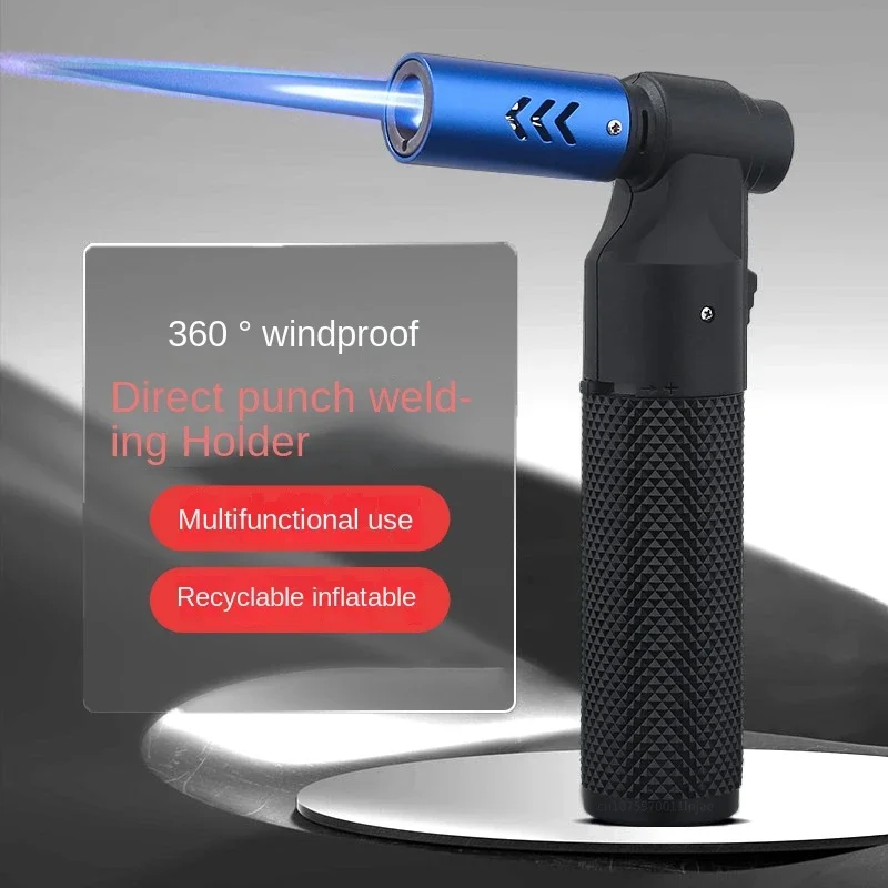 HONEST Windproof Large Flame Outdoor Lighter Metal Jet Flame Inflatable Cigar Barbecue Jewelry Kitchen Welding Lighter - Image 2