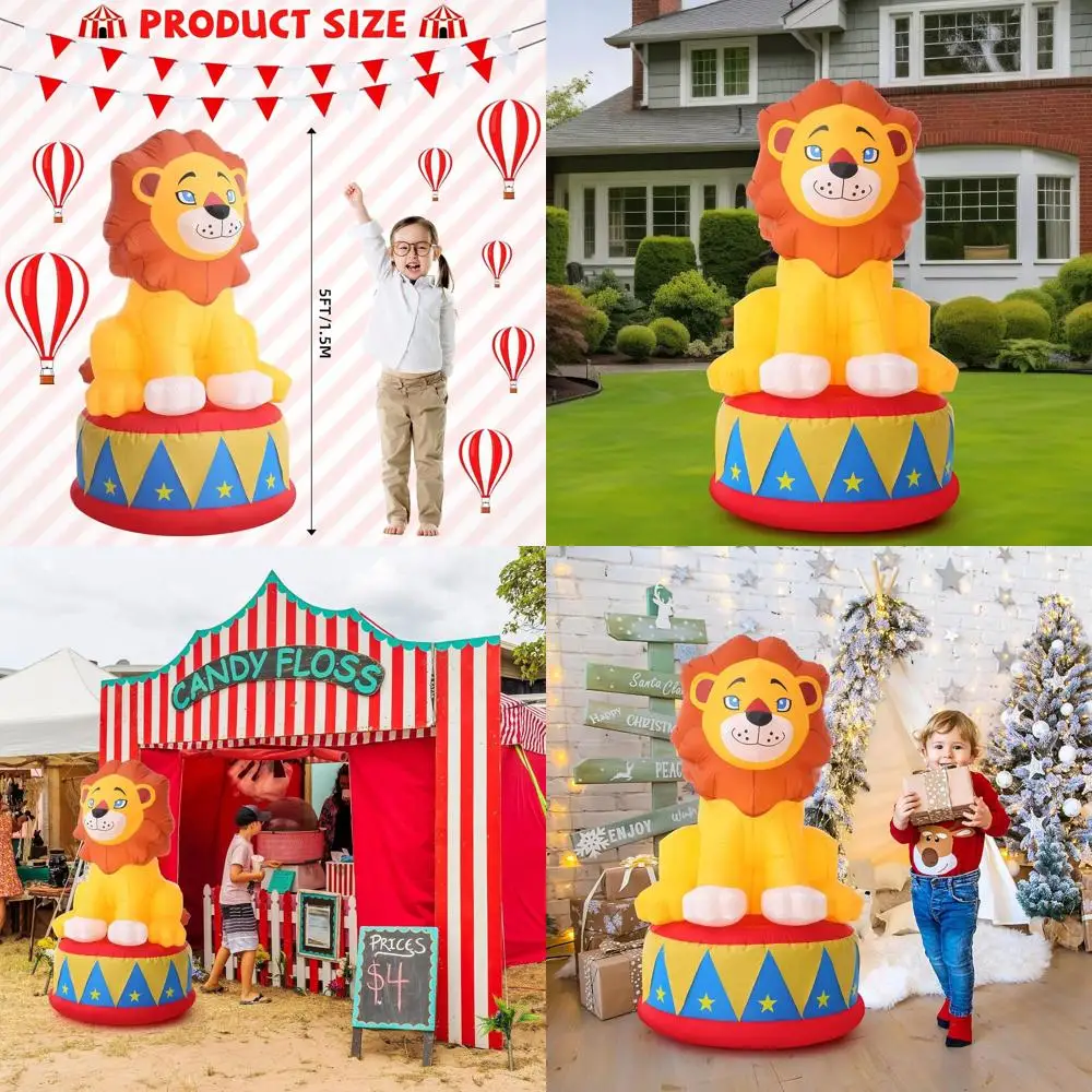 

Надувной лев высотой 1,5 метра для украшения уличных карнавалов и дней рождения