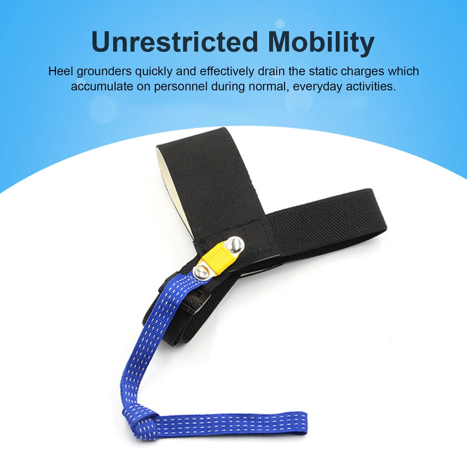 3pcs Anti Static ESD Foot Heel Straps Adjustable One Size Fits All Reversed Removing Static Prevent Electric Shock Anti Static