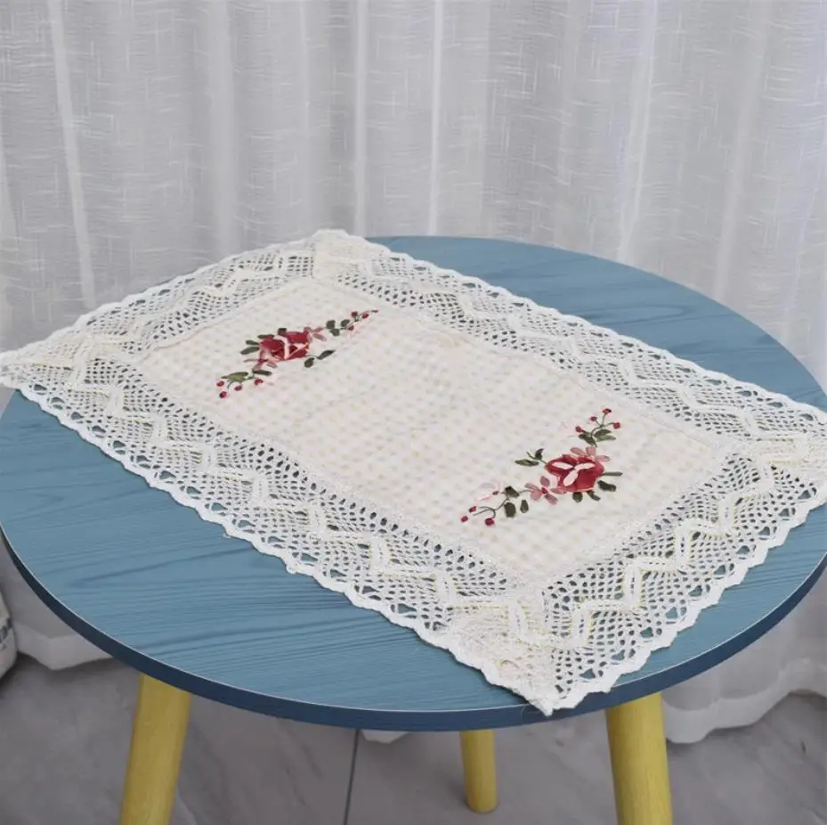 

Modern Cotton Crochet Table Place Mat Pad Cloth Pot Cup Holder Pan Coaster Christmas Drink Placemat Mug Dining Tea Doily Kitchen