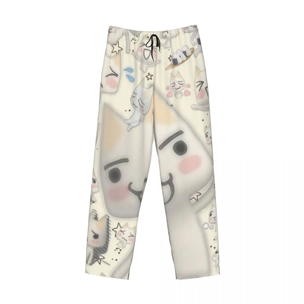 

Пользовательские мультяшные анимационные пижамные штаны Toro Inoue Cat, мужская одежда для сна, штаны для сна с карманами