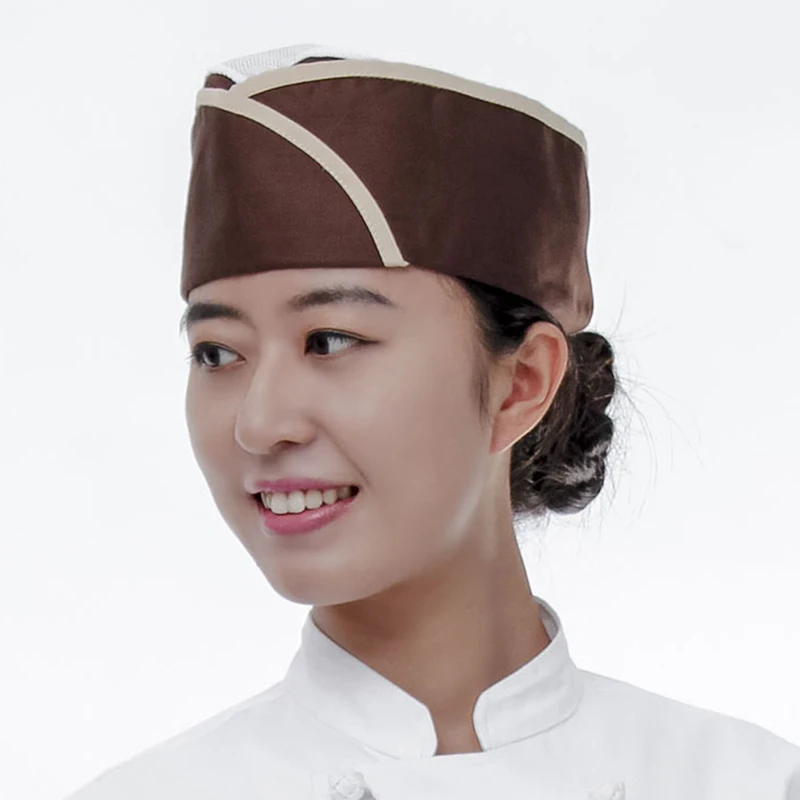 Women Men Chef's Hat Food Catering Cap Breathable Mesh Hats Canteen Hotel Restaurant Kitchen Cooking Hat Bakery Waiter Work Caps