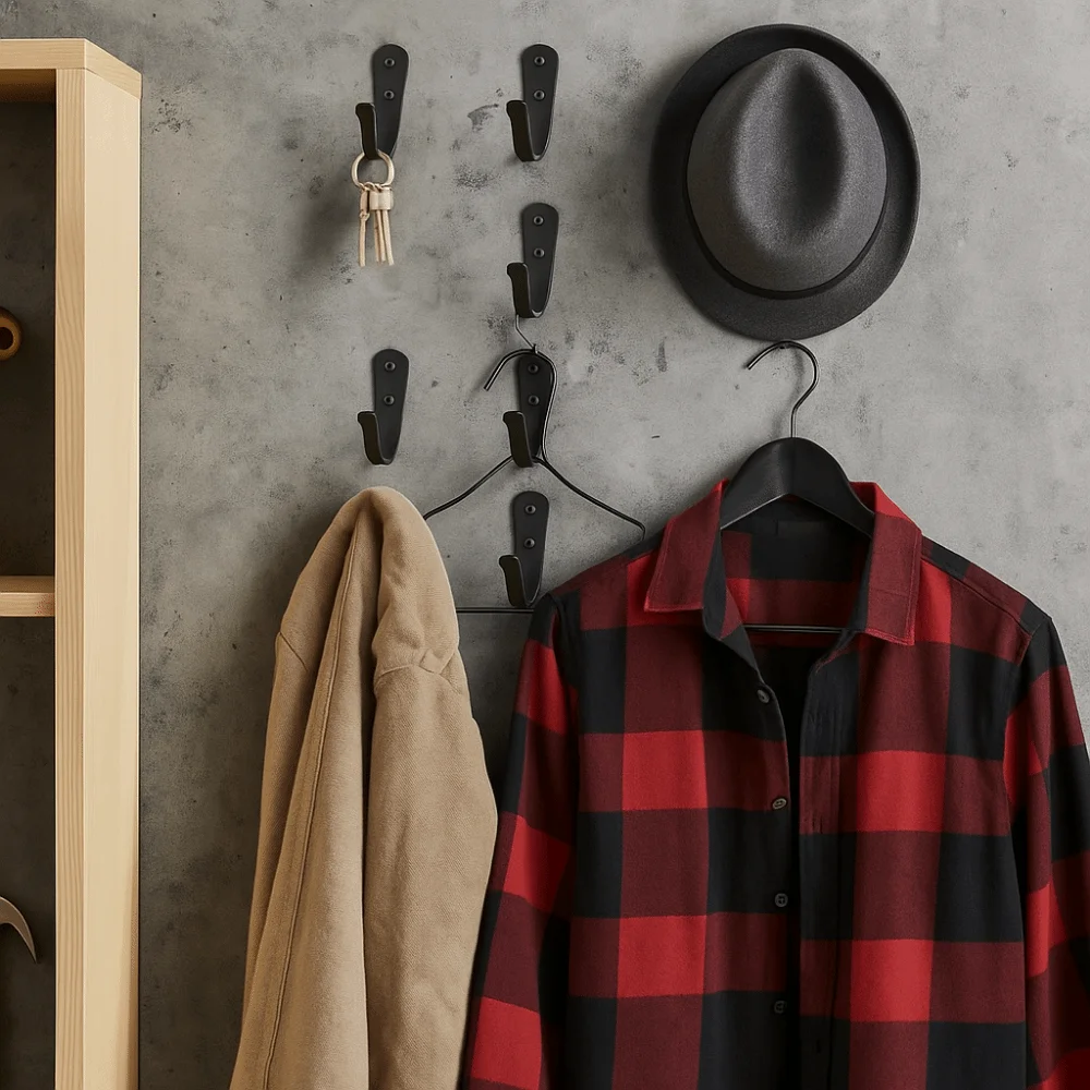 

10 шт. настенных крючков для одежды в ретро-стиле, металлические, для дома, железные, нержавеющие, для хранения одежды, настенные крючки