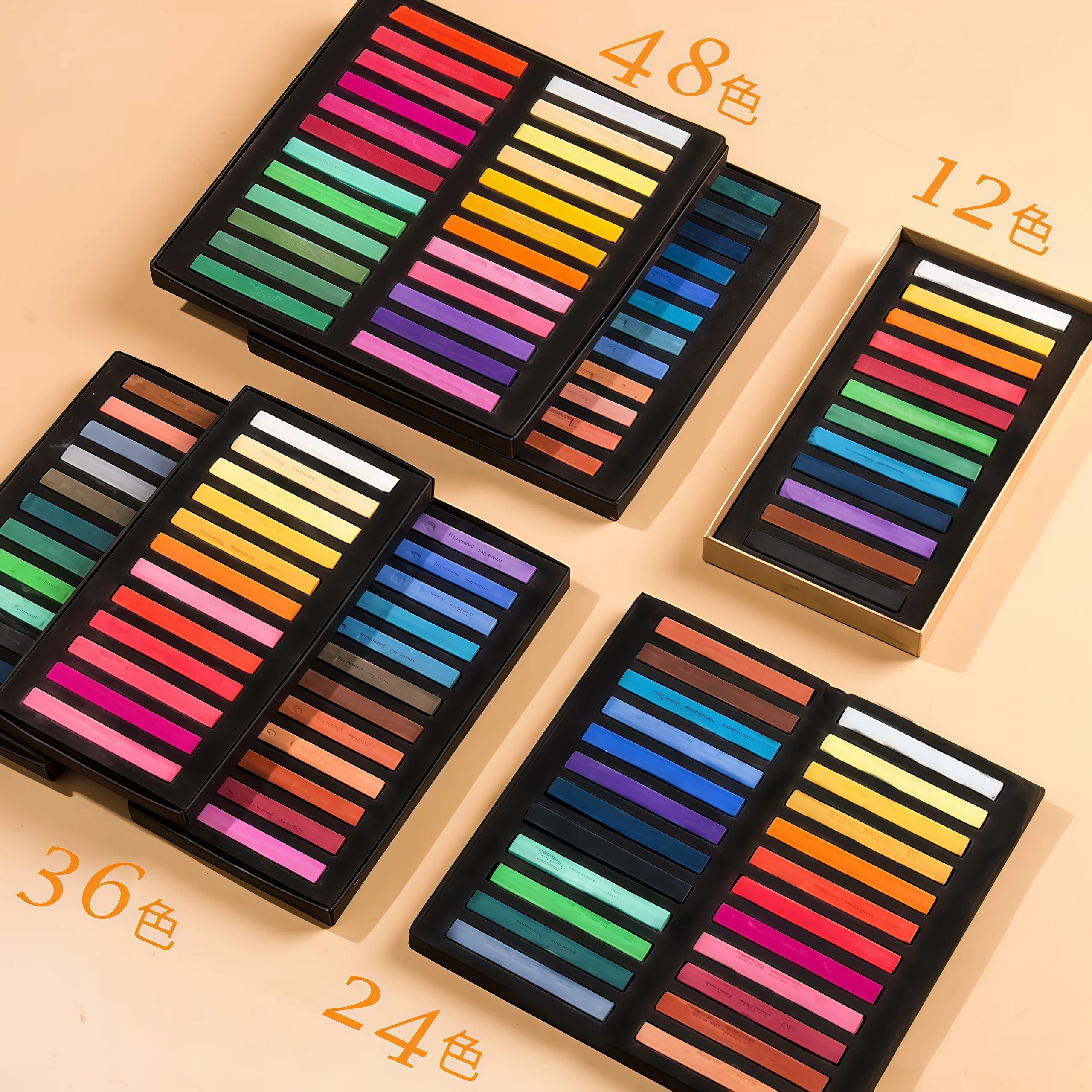 12/24/36/48 Colors/Set Art Drawing Set Chalk Crayons Soft Dry Pastel Color Crayon Brush Stationery for Students Art Supplies