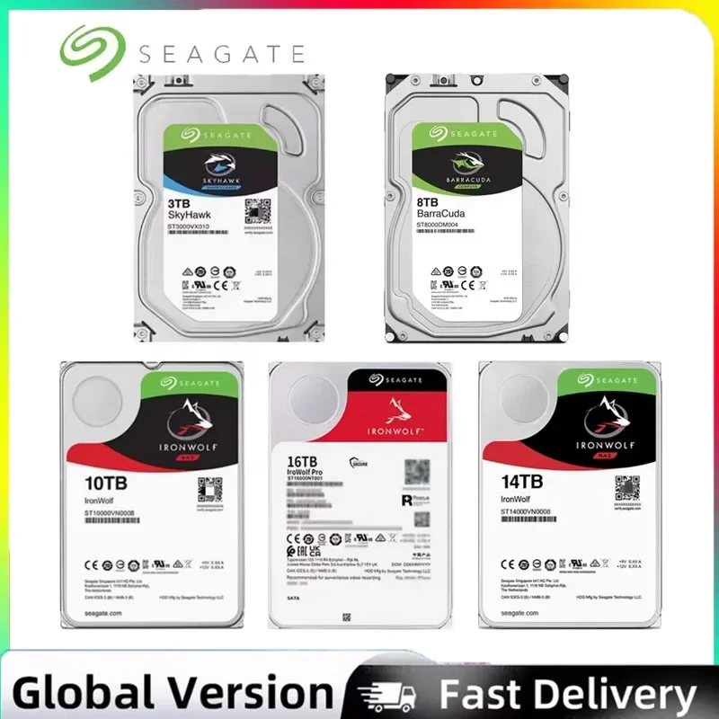 Disco Duro SATA de 3.5'' para Seagate IronWolf Pro OEM, Disco Duro NAS RAID de Múltiples Capacidades con Recuperación de Datos, 4TB/6TB/8TB/10TB/12TB/16TB