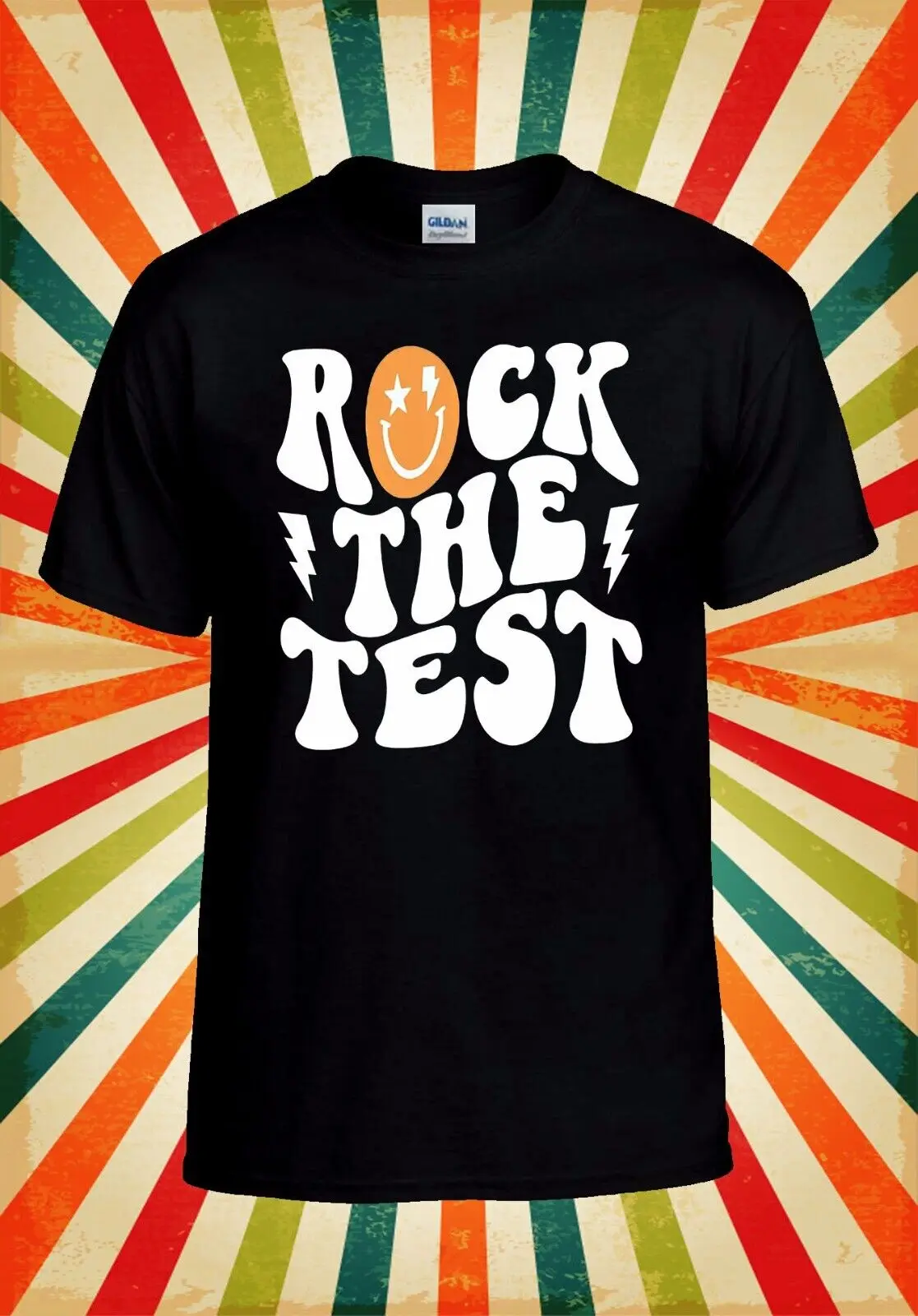 Rock The Test T shirt Teacher Testing Baseball Top 3290